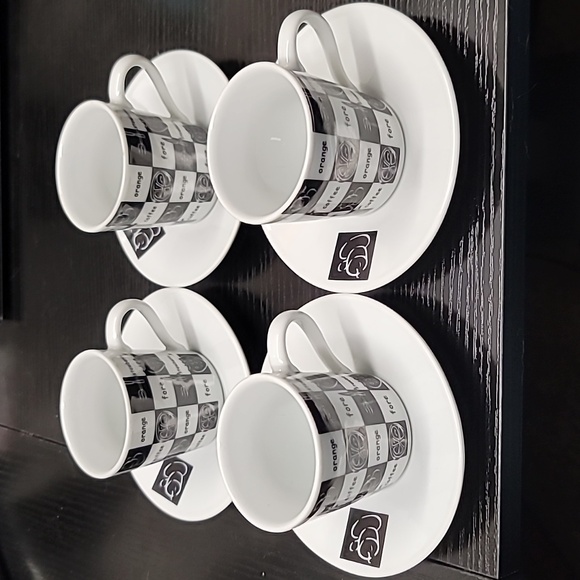 (4) Alpine Cuisine espresso cups with saucers. - Picture 1 of 9